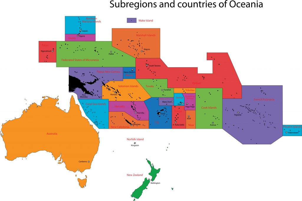 9480874 Colorful Oceania Map 1024x681 